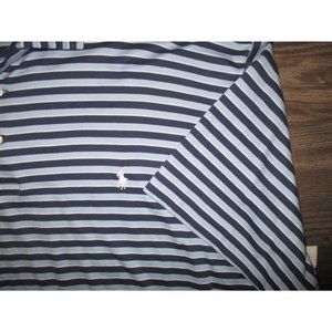 Polo Ralph Lauren Men's Pima Cotton Soft Touch Blue Striped Polo Shirt Size 4xb